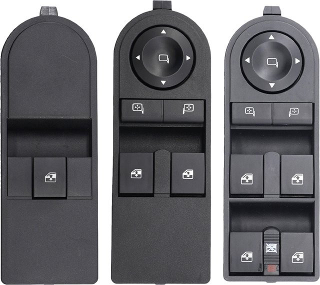 NEVOSA Power Fenster Control Schalter Taste in Schwarz für Opel Astra H, Zafira B Kombi und Vauxhall Astra Astravan, Zafira - Bild 1