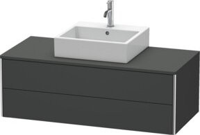 Duravit Waschtischunterschrank XSquare grau, wandhängend, 2 Schubladen, Breite: 120 cm, Tiefe: 54,8 cm, Höhe: 40 cm - Bild 1