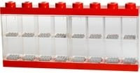 Room Copenhagen Display Case für 16 LEGO Minifiguren, Aufbewahrungsbox, rot, transparent - Bild 1