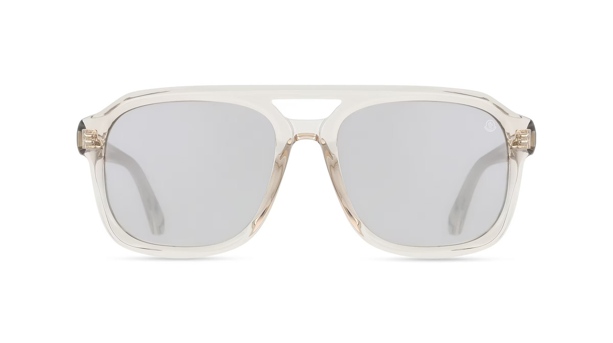Moncler ME6024 Sonnenbrille Vollrand, Quadratisch, Acetat, Unisex, Gelb - Bild 1