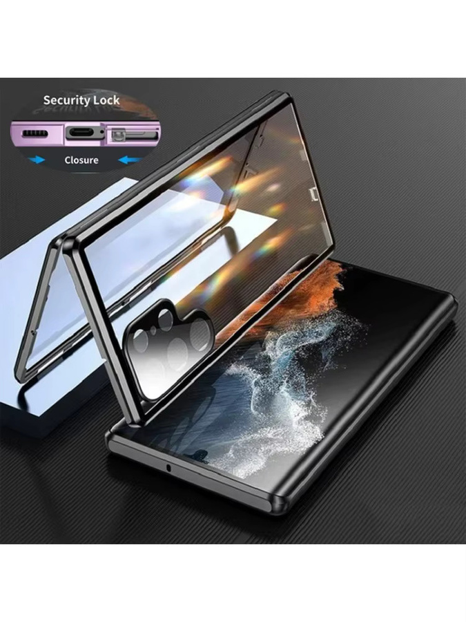 360 Full Protector Metall doppelseitiges HD-Glasschlossgehäuse für Samsung Galaxy in Grün - Bild 5
