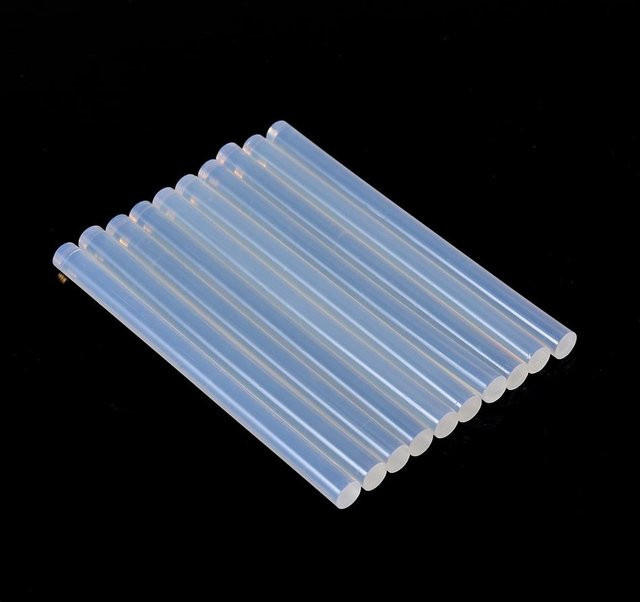 CosyHome Schmelzklebestifte transparent für Bastelarbeiten, 10 Stück, Durchmesser: 7 mm, Länge: 100 mm - Bild 1