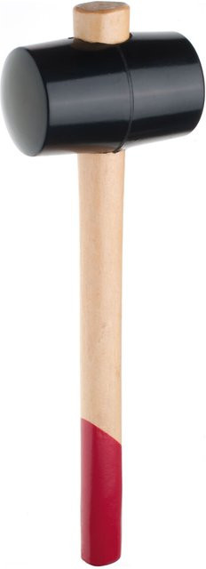 RUTHE Gummihammer mit Eschenstiel in Schwarz, Gewicht: 717 g, Breite: 6,5 cm, Höhe: 11,5 cm - Bild 1