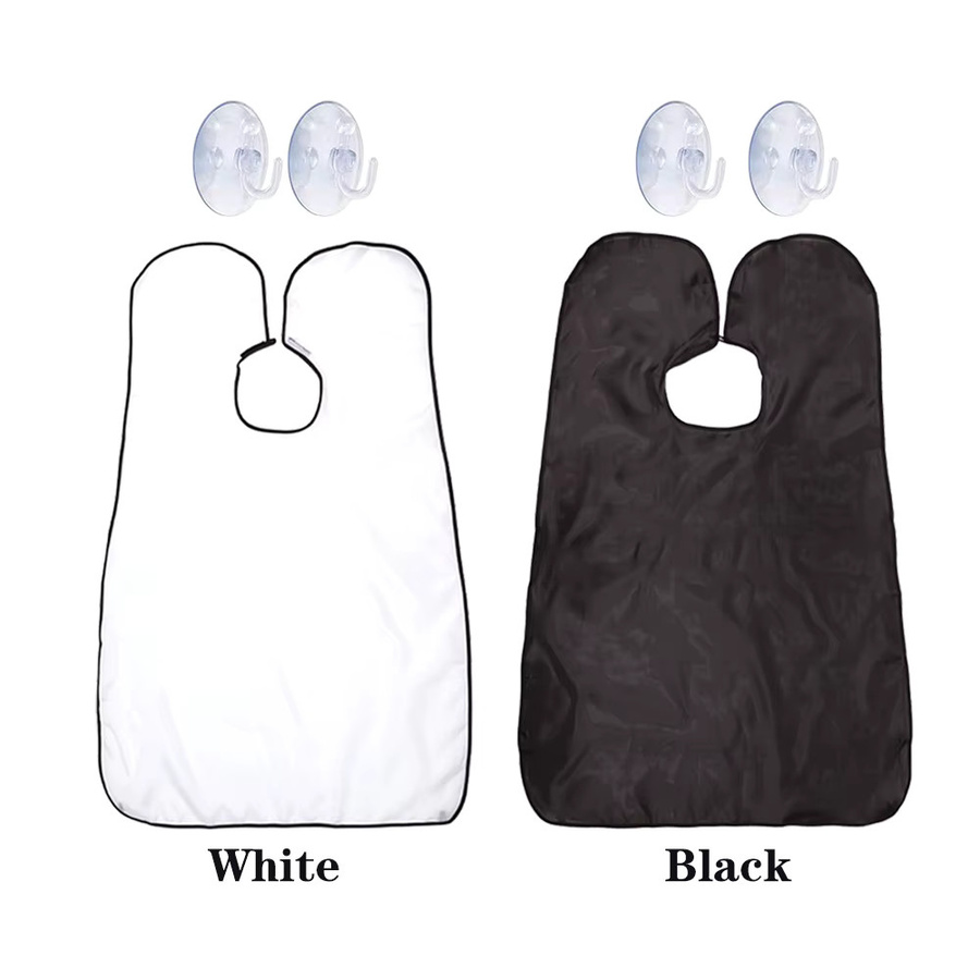 plussign Bart-Styling-Tuch für Herren, 105 x 70 cm, Schwarz, Weiß - Bild 2