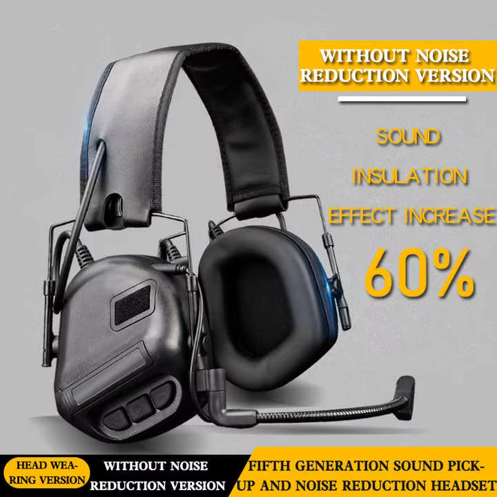 WoSporT Taktisches Headset mit Noise Reduction für Jagd, Airsoft und Schießen in Schwarz - Bild 3