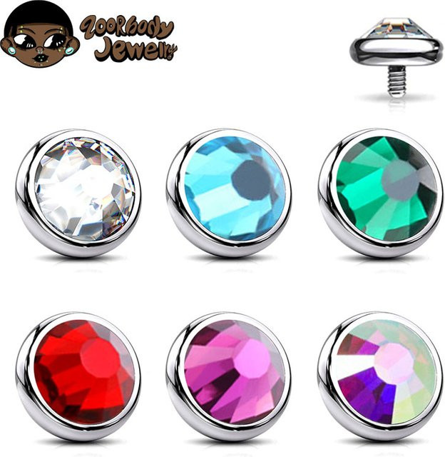ZOORBODY JEWELRY Dermal Anker Piercing, Titan, Damen - Bild 1