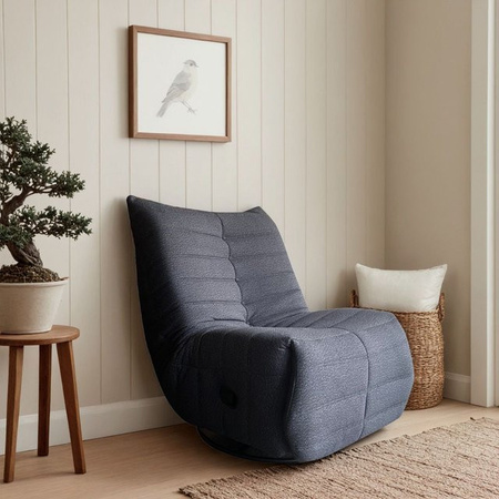 Happyhome Relaxsessel in Grau mit 360-Grad-Drehfunktion und Armlehnen, B/T/H: 85 x 101 x 93 cm