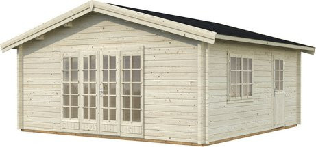 PALMAKO Blockbohlenhaus Irene aus Fichtenholz in Braun mit Satteldach, B/H/T: 622 x 312 x 596 cm - Bild 1
