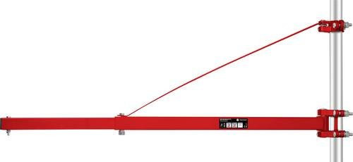 TOOLCRAFT Schwenkarm für Seilhebezeuge TO-4985424 in Rot mit 600kg Tragfähigkeit (mit Umlenkrolle) bzw. 300kg Tragfähigkeit (ohne Umlenkrolle) - Bild 1
