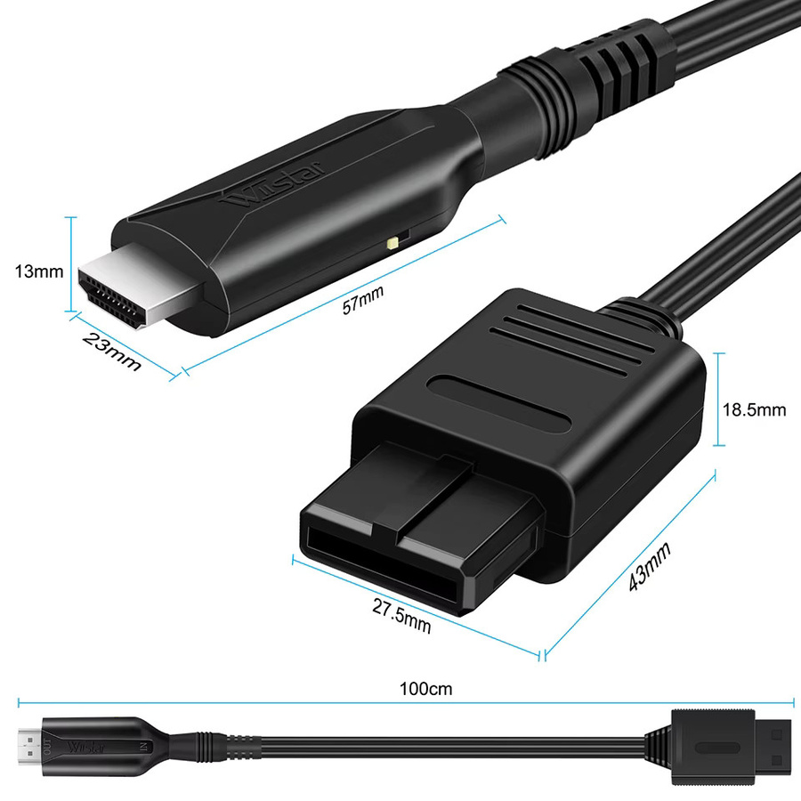 Nintendo N64 zu HDMI Konverter Adapter für N64 und SNES in Schwarz für 1080P HD Retro Gaming - Bild 3