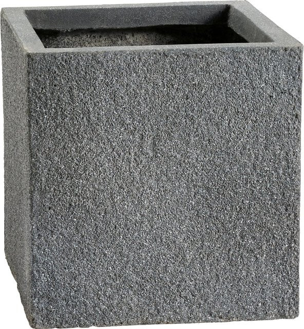 Fibreclay Pflanztopf Anthrazit B: 24 cm, T: 24 cm, H: 24,5 cm - Bild 1