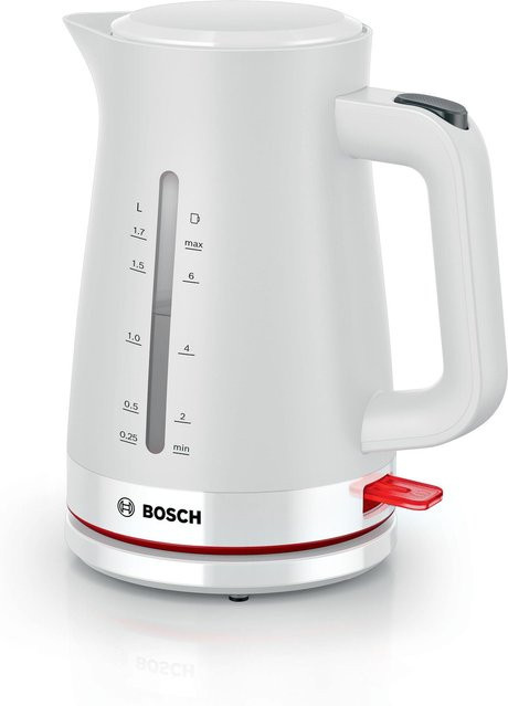 Bosch TWK3M121 Wasserkocher Weiß 1,7 l 2400 W mit Automatikabschaltung und Kalkfilter - Bild 1