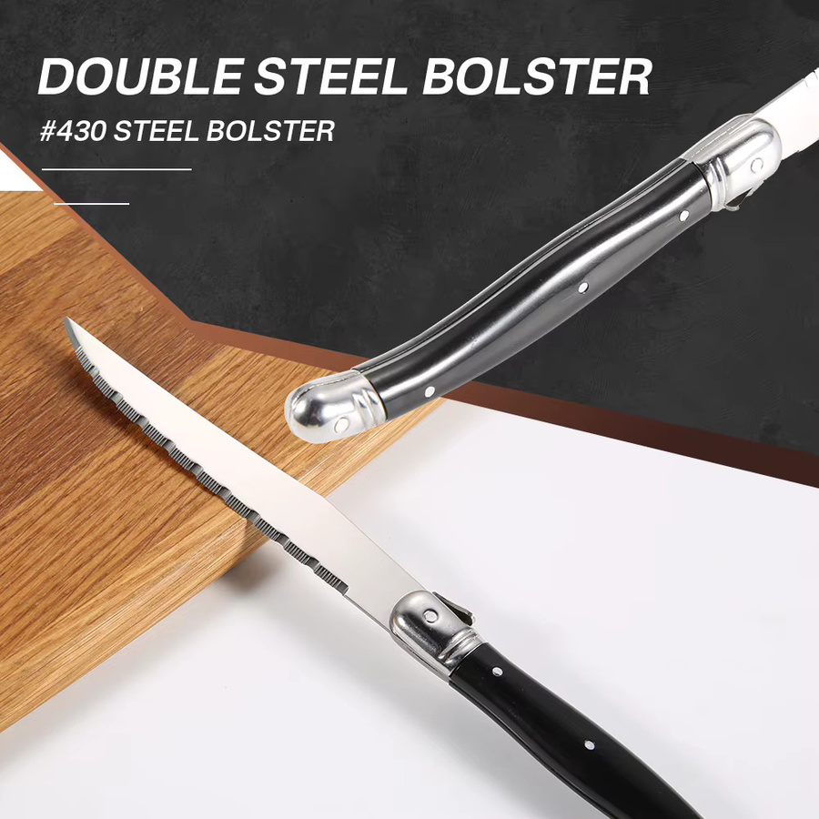 Laguiole Steakmesser-Set mit Gabel aus massivem Edelstahl von ALLWIN HOUSEWARE W, poliert - Bild 3