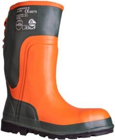 Hase Lumberjack Forstgummistiefel aus Naturkautschuk in Orange, Größe 44 - Bild 1