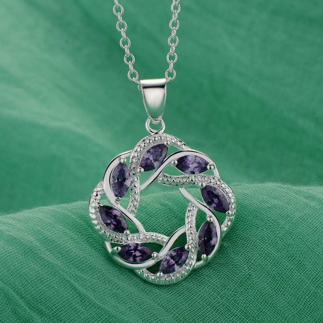 SAY Halskette mit Anhänger, 925 Silber, Zirkonia, Damen - Bild 1