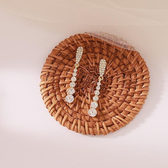 YIRAN Jewelry Ohrringe, Kristall, Kupfer, brown, Damen - Bild 1
