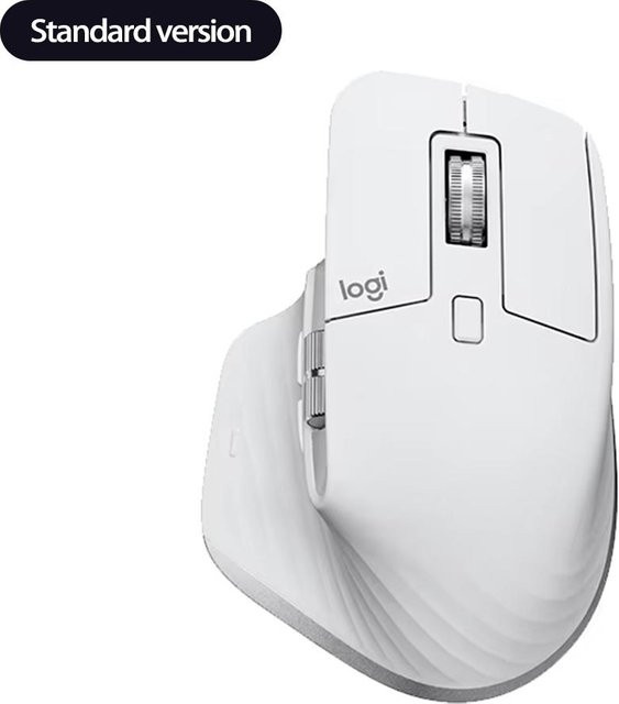 Logitech MX Master 3S Kabellose Ergonomische Bluetooth-Maus mit USB-Empfänger Weiß - Bild 1