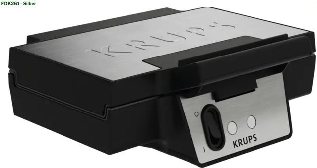 Krups Iconic Waffeleisen FDK261 Professional aus Edelstahl in Schwarz - Bild 2