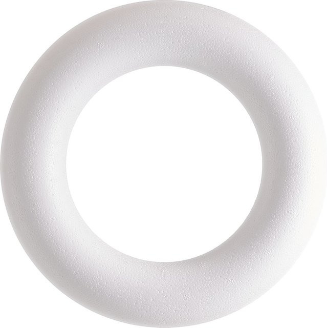 VBS Styroporring in Weiß für Weihnachten, Durchmesser: 25 cm - Bild 1