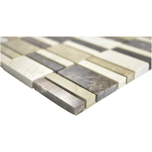 HuH Mosaik Mosaikfliese R2-C3 in Beige und Braun mit Steinoptik, glänzend, B/L: 30 x 30 cm - Bild 2