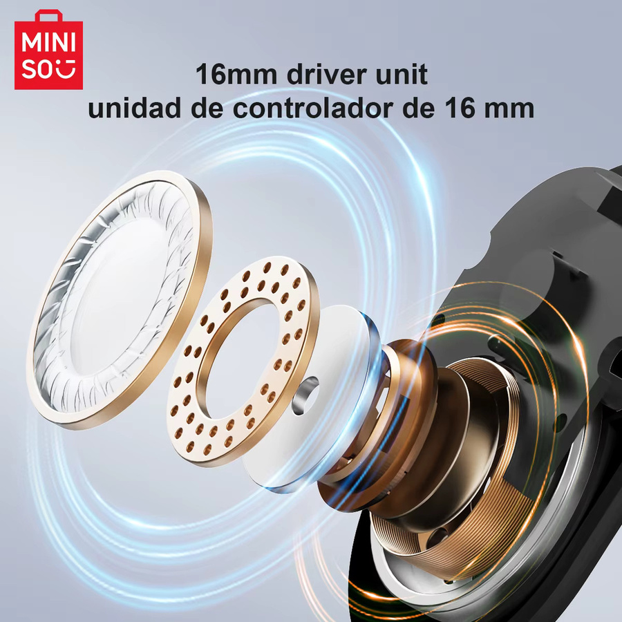 MINISO MS162 Intelligente Bluetooth-Übersetzungsohrhörer In-Ear Chat-Headset Schwarz mit 16-mm-Treibereinheit - Bild 4
