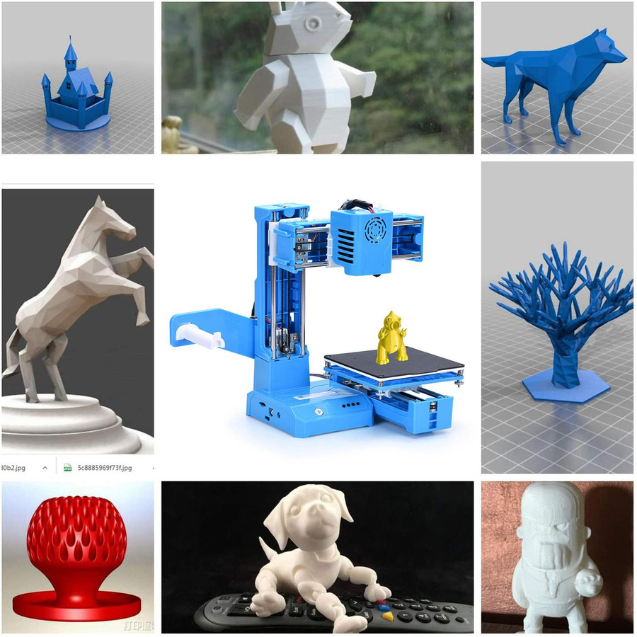 EasyThreed FDM 3D-Drucker Mini-Desktop-Druckmaschine für Kinder in Blau, Druckgröße: 10 x 10 x 10 cm - Bild 4