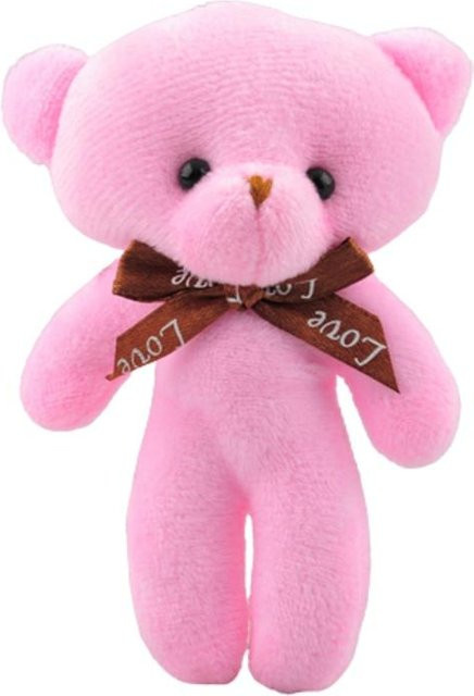 FluxAtelier Schlüsselanhänger Teddybär Plüschtier, rosa, Unisex - Bild 1
