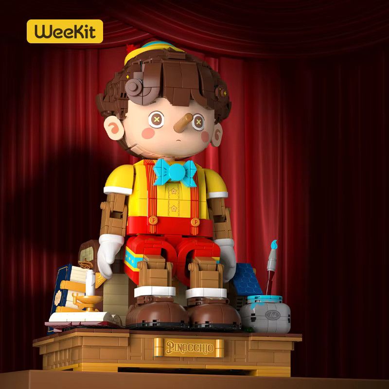 Wekkit Pinocchio Bausteine DIY Märchen Puppen Modell Multicolor als pädagogisches Desktop-Deko Spielzeug - Bild 2