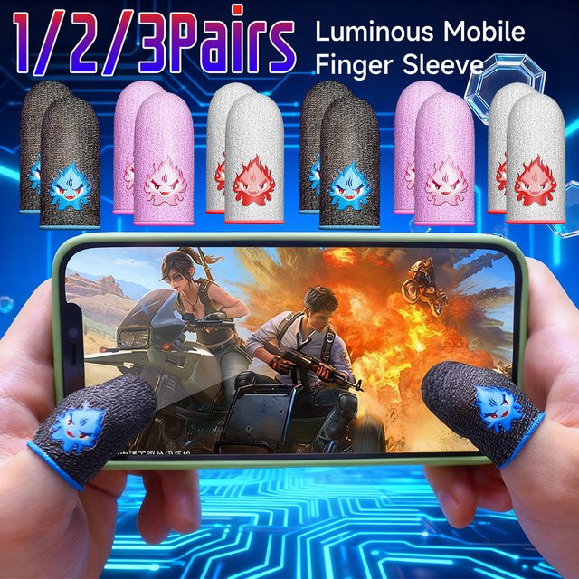APWIKOGER Fingerabdeckungen für Mobile Shooter in Schwarz – Atmungsaktive Daumenhandschuhe für verbesserte Gaming-Steuerung - Bild 1