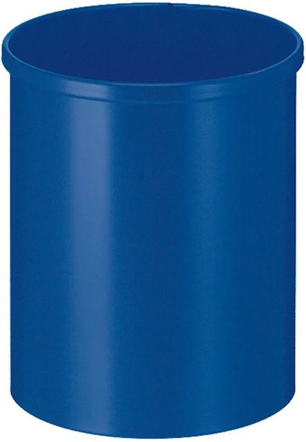 PROREGAL Runder Metall Papierkorb Blau, Höhe: 30,5 cm, Durchmesser: 25,5 cm - Bild 1