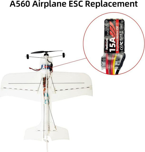 Radiolink 15A ESC für RC Brushless Motor, Elektrischer Geschwindigkeitsregler, Flugzeug-Ersatzteil - Bild 1