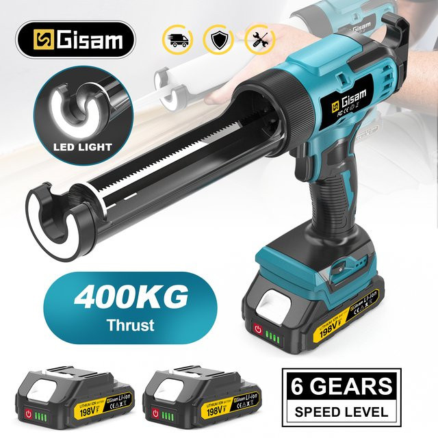 Gisam Elektrische Klebepistole für Makita 18 V Akku mit 6 Geschwindigkeiten zur Kartuschenverarbeitung - Bild 1