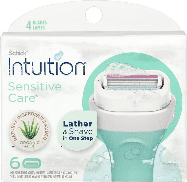 Schick Intuition Sensible Pflege Schaum, Aloe Vera, Unisex, 6 Kartuschen white - Bild 1