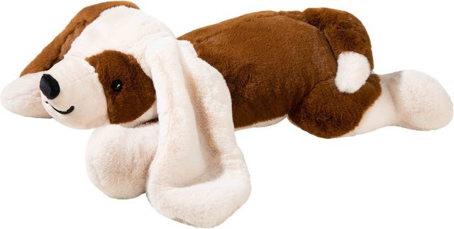 HEUNEC Kuma Hund liegend Plüschhund Braun Beige - Bild 1