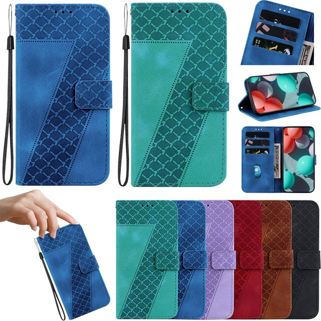 Leder-Handyhülle für Samsung Galaxy S10 S20 S9 S8 S10e S7 S6 Plus S10 Lite S20 Ultra als Wallet Cover mit Lanyard in Schwarz - Bild 1