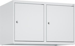 C+P Aufsatzschrank 7035/7035 aus Stahl mit Zylinderschloss und 2 Abteilen, Grau, B: 80 cm, H: 50 cm, T: 50 cm - Bild 1
