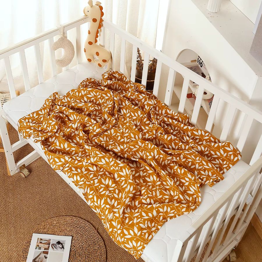 Elinfant 2er Set Musselin-Wickeldecken aus 100 % Baumwolle für Babys als Sommersteppdecken oder Badetücher - Bild 2