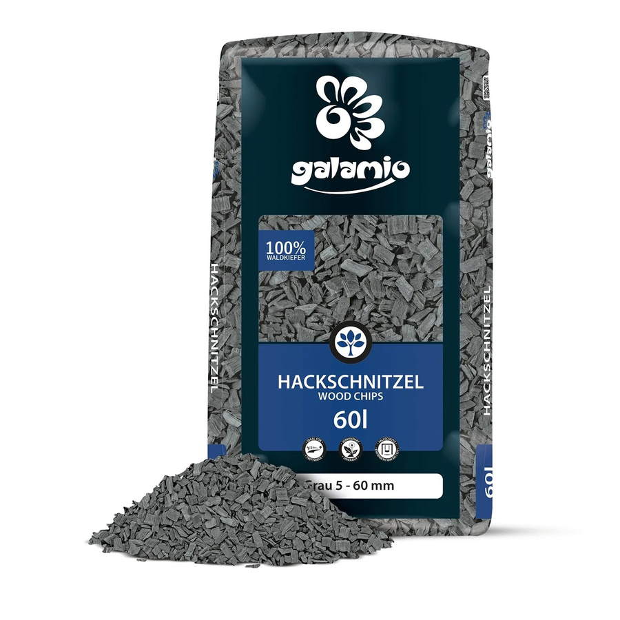 Galamio Holzhackschnitzel Grau 60 l - Bild 1