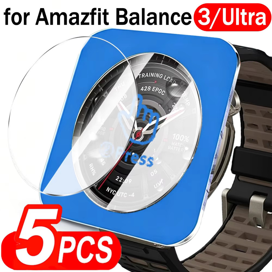 BAPPSUS HD-Hartglas Displayschutzfolie für Amazfit Balance 3 Ultra, transparent, 1-5 Stück mit Installations-Kit und automatischer Ausrichtung - Bild 1