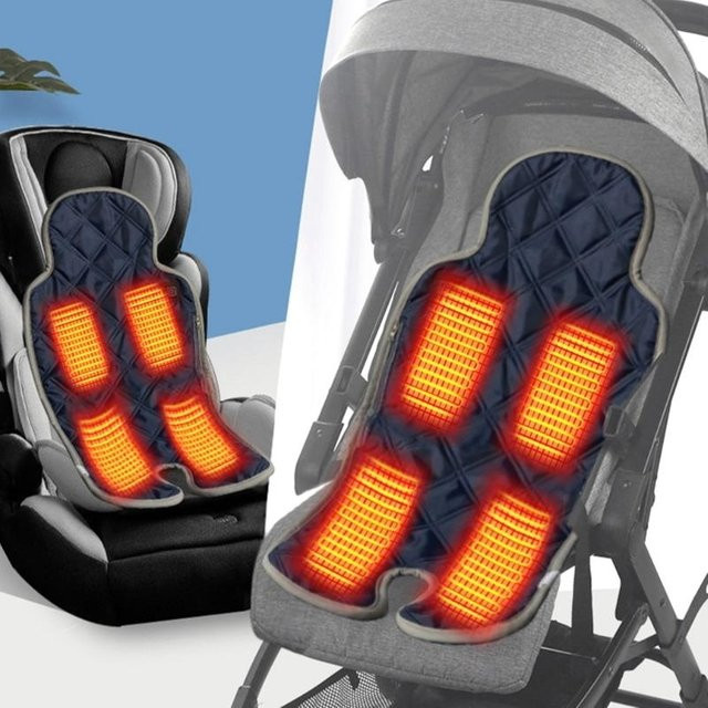 Beheizbare Matte für den Kinderwagen in Grau zur Wärmeversorgung deines Babys im Winter - Bild 1