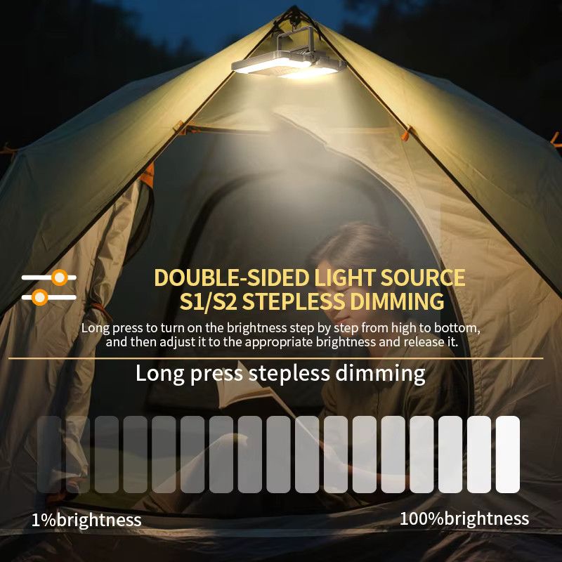 Multifunktionale Campinglampe von JIASHUAIXIN mit 180 Grad faltbarem Design und 4800 mAh Akku für die Außenbeleuchtung - Bild 5