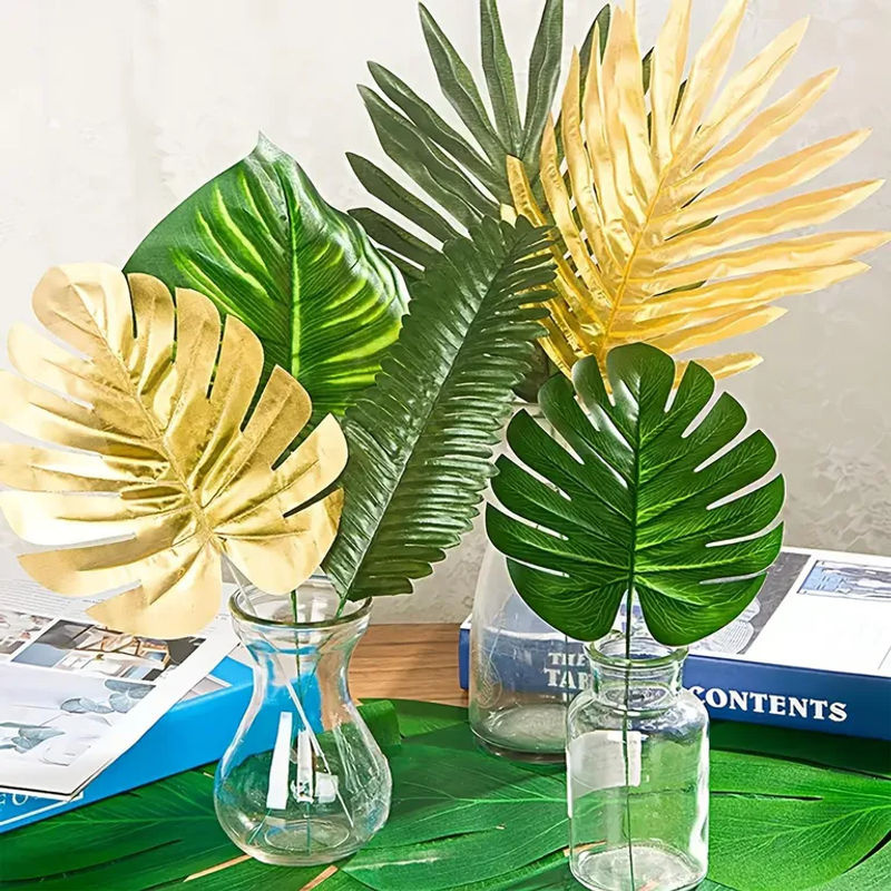 Künstliches Monstera Blatt von ouyaohong in Grün, einzelner Stiel aus Kunststoff für deine Dekoration - Bild 2