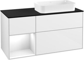 V&B Waschtischunterschrank Finion in Weiß lackiert, Breite: 120 cm, Tiefe: 50,1 cm, Höhe: 50,1 cm - Bild 1