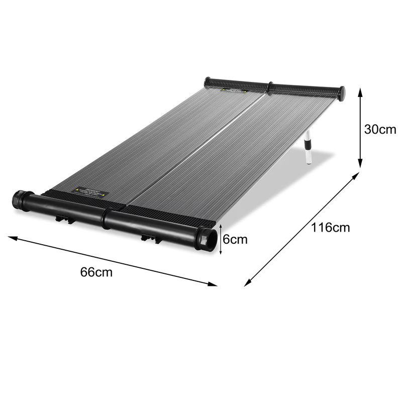Solar Poolheizung in Anthrazit B/T/H: 116 x 66 x 6 cm - Bild 3