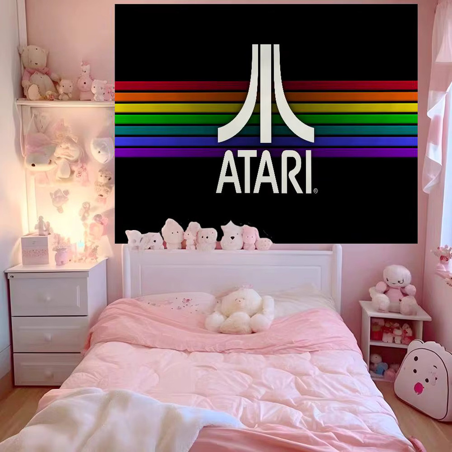 Potdemiel Atari Wandteppich mit geometrischem Retro-Design in Multicolour - Bild 5