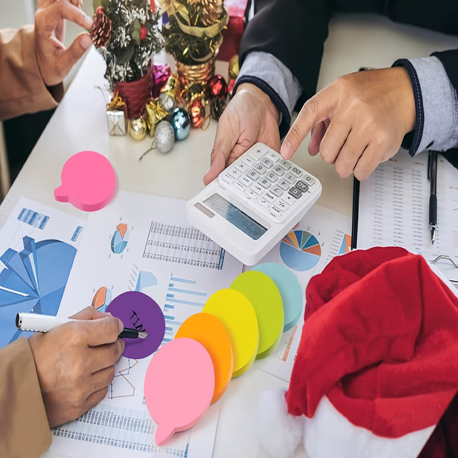 Selbstklebende tropfenförmige Haftnotizen in bunten Farben, 2 oder 8 Stück Bubble Sticky Note Pads für Schule, Büro und Zuhause - Bild 3