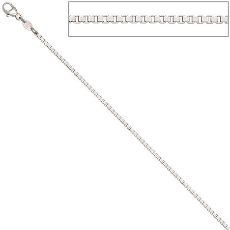 Colfem Venezianerkette 585 Weißgold, 1,5 mm, 38 cm, Unisex - Bild 1