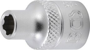 BGS Super Lock Steckschlüssel-Einsatz mit 10 mm (3/8 Zoll) Innenvierkant und 6 mm Schlüsselweite in Silber - Bild 1