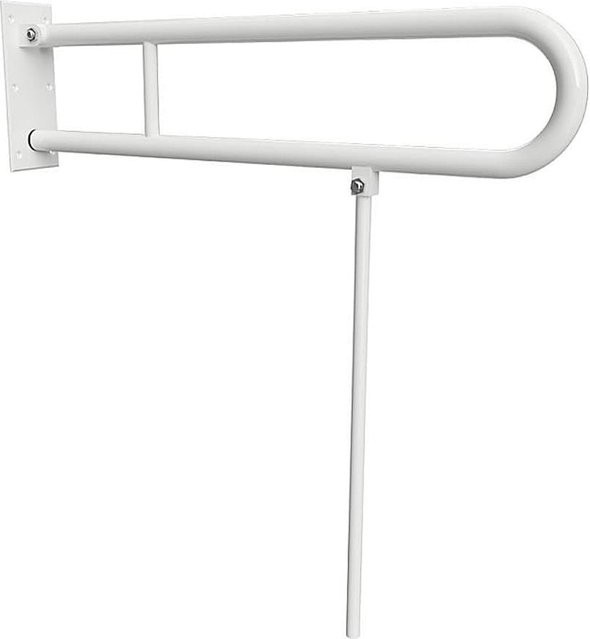 Brillantbad BELP Stützklappgriff in U-Form mit Standfuß aus Stahl in Weiß, B/T/H: 10 x 80 x 82,9 cm, 120 kg Traglast für Bad und WC - Bild 1