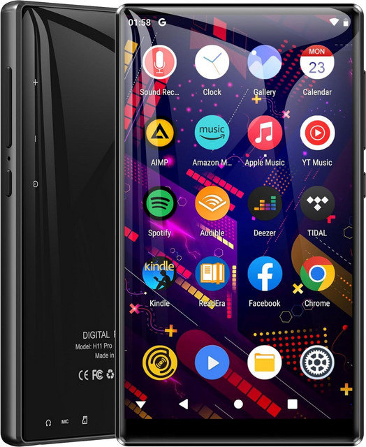 MECHEN MP3/MP4-Player mit Bluetooth und WLAN, 5-Zoll-IPS-Touchscreen 1080P, Schwarz - Bild 1